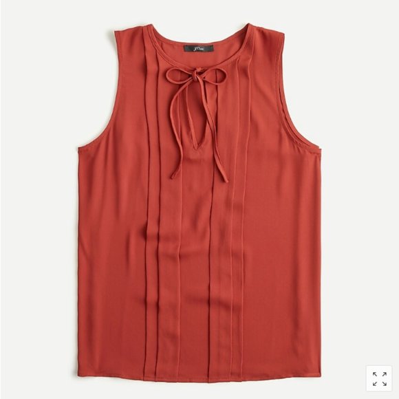 J. Crew Tops - J.Crew Sleeveless Pleated Blouse
